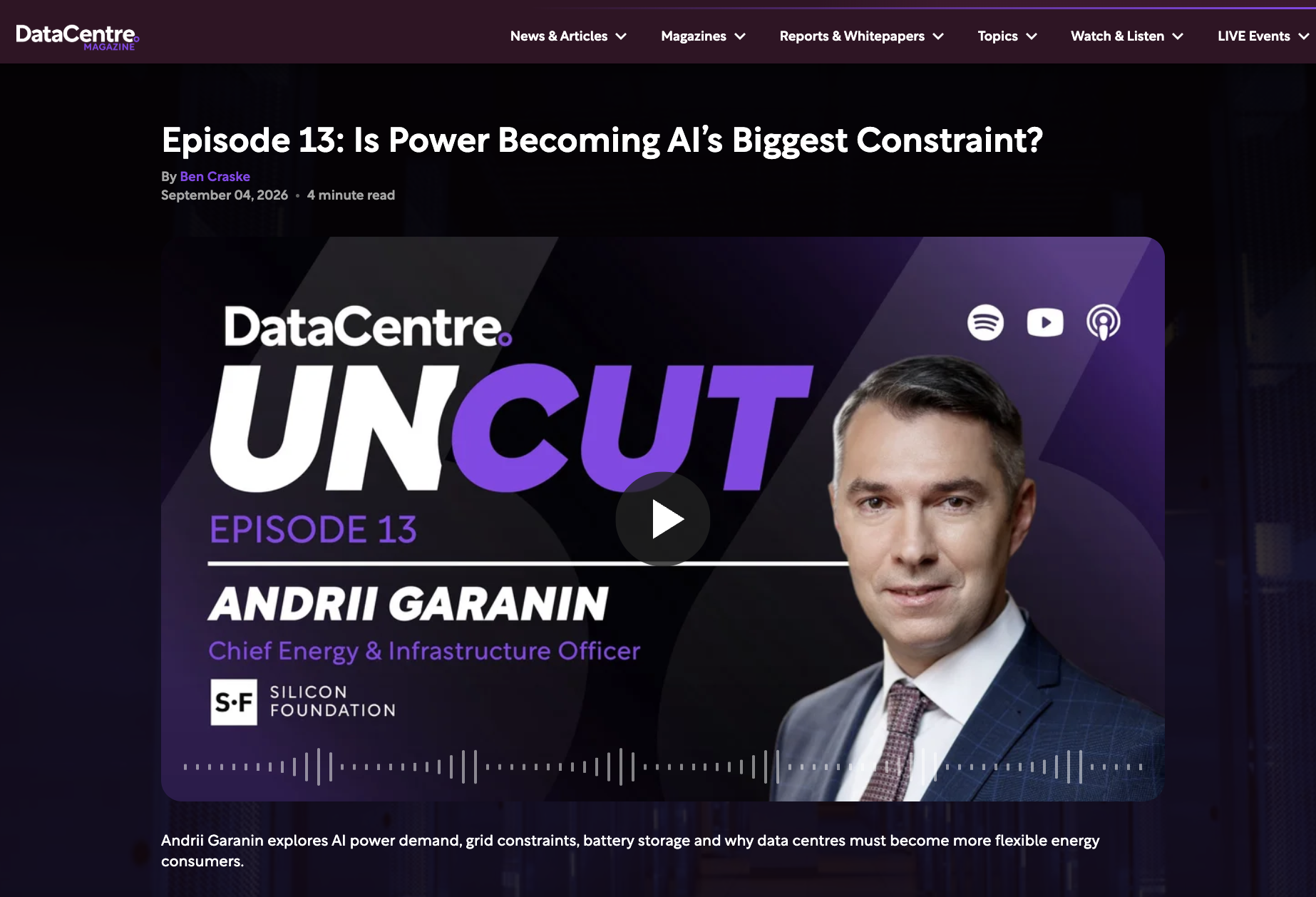 Data Centre Uncut Podcast